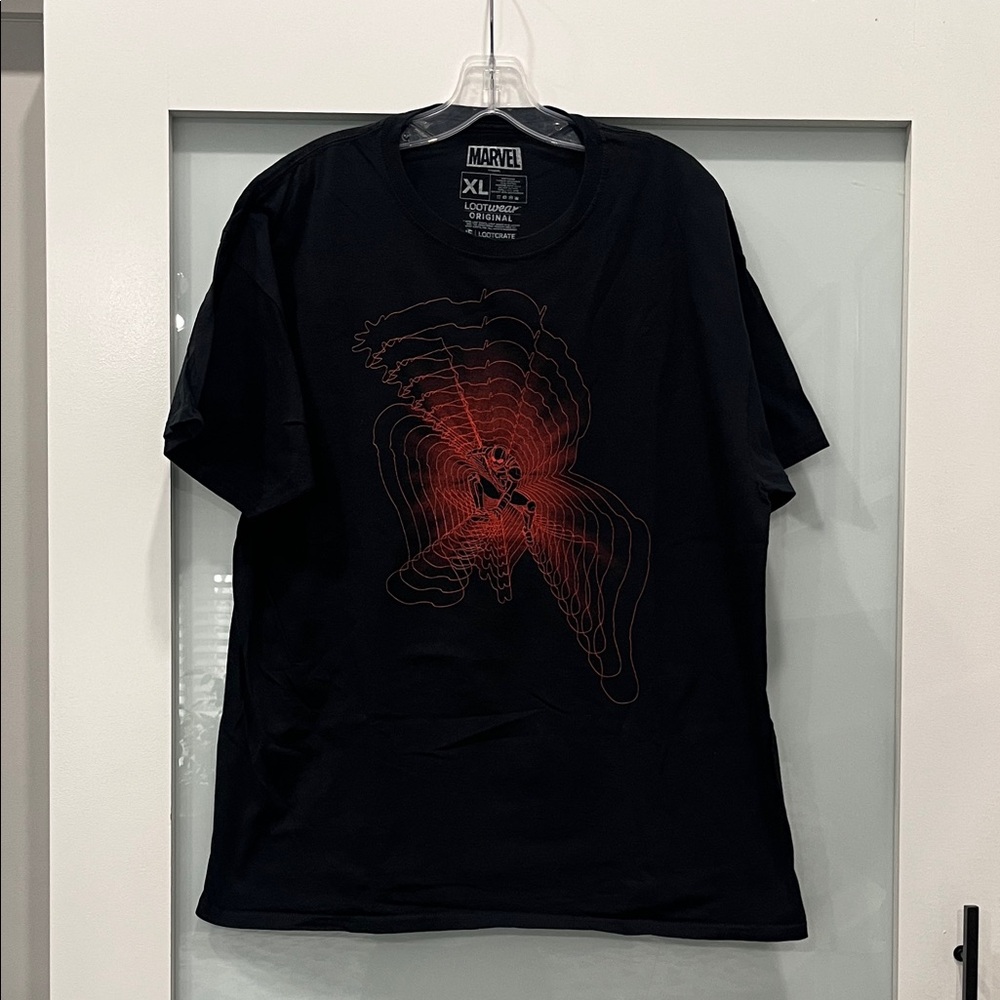 Lootwear Marvel Black Ant-Man Graphic T-shirt, Size XL